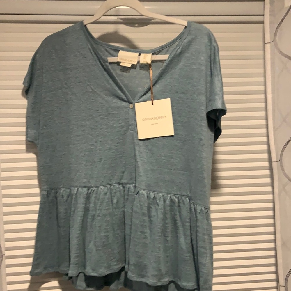 NWT Cynthia Rowley linen top size small